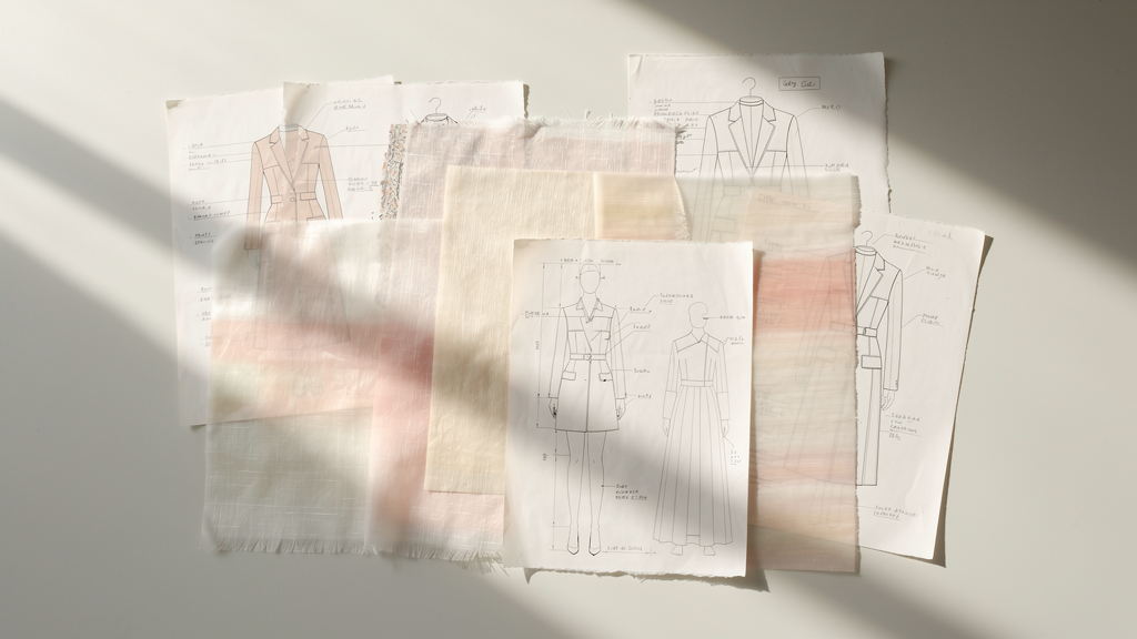 Student working on a fine art textile project