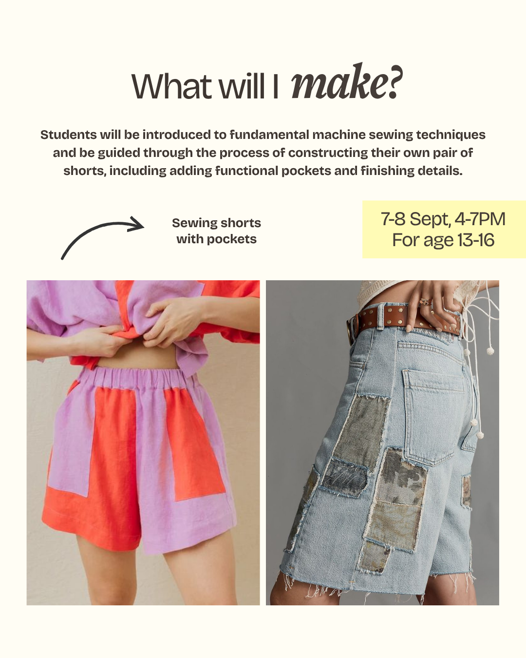 Teen Fashion Sewing Camp