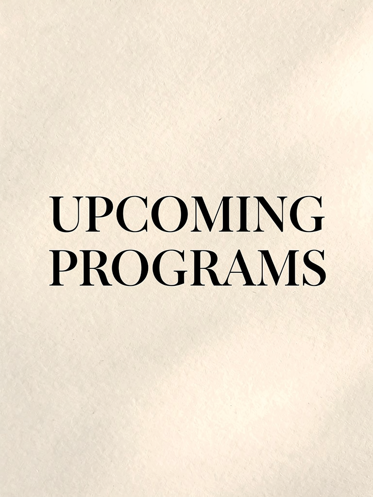 Upcoming Programs
